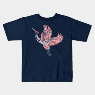 Crane Takes Flight Kids T-Shirt